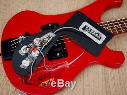 1990 Rickenbacker 4003S/5 5 String Electric Bass Guitar Red with Case, 4001S