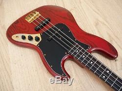1993 Fender Jazz Bass JBG-70 MBR Ash Gold Hardware Electric Bass Guitar Japan