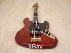 1993 Fender Jazz Bass JBG-70 MBR Ash Gold Hardware Electric Bass Guitar Japan