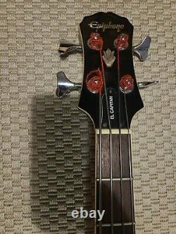 1994 EPIPHONE EL-CAPITAN VINTAGE SUNBURST Acoustic/Electric Bass Guitar with Case