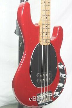 1997 Ernie Ball Music Man Stingray Electric Bass Guitar Red with Hardshell Case