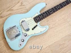 1997 Fender Custom Shop'62 Jazz Bass Stack Knob Cunetto Relic Sonic Blue