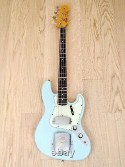 1997 Fender Custom Shop'62 Jazz Bass Stack Knob Cunetto Relic Sonic Blue