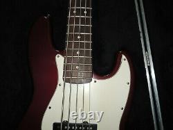 1998 Fender 5-String Jazz Bass Standard Bass Guitar MIM Midnight Wine withHSC