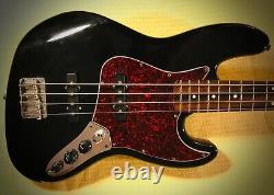 2000 Fender Deluxe Jazz Bass Active MIM Mexico Black Rosewood F/B