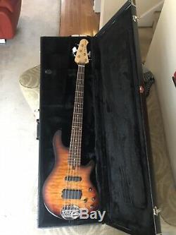 2006 Lakland Deluxe 55-94 5-String Electric Bass Guitar. 8.8 Pounds! Quilt Top