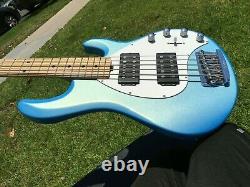 2013 Music Man Stingray 5 HH String Sky Blue Burst Bass Guitar