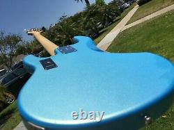 2013 Music Man Stingray 5 HH String Sky Blue Burst Bass Guitar
