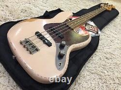 2016 Fender Road Worn Signature Flea Jazz Bass. Shell Pink. Rosewood Fretboard