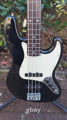 2024 Fender Japan Short Scale Jazz Bass Guitar in Black with Tonerider Pickups