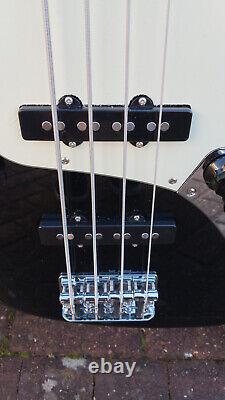 2024 Fender Japan Short Scale Jazz Bass Guitar in Black with Tonerider Pickups