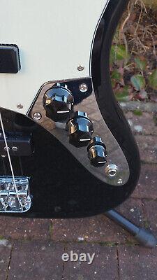 2024 Fender Japan Short Scale Jazz Bass Guitar in Black with Tonerider Pickups
