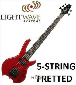 $2,000 New Willcox LightWave Saber SL 5-string Fretted Bass Guitar (Infrared)
