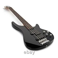 3/4 Chicago Bass Guitar by Gear4music Black