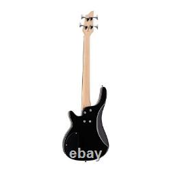 3/4 Chicago Bass Guitar by Gear4music Black