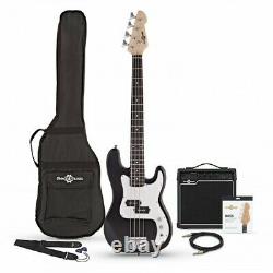 3/4 LA Bass Guitar + 15W Amp Pack Black