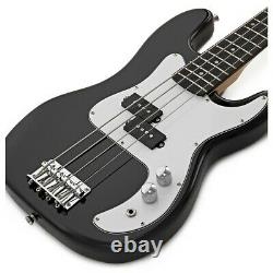 3/4 LA Bass Guitar + 15W Amp Pack Black