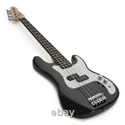 3/4 LA Bass Guitar + 15W Amp Pack Black