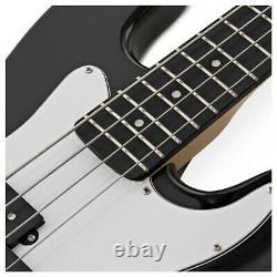 3/4 LA Bass Guitar + 15W Amp Pack Black