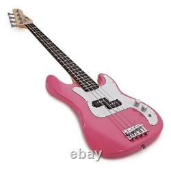 3/4 LA Bass Guitar by Gear4music Pink