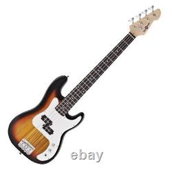 3/4 LA Bass Guitar by Gear4music Sunburst