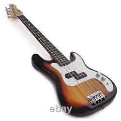 3/4 LA Bass Guitar by Gear4music Sunburst