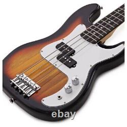 3/4 LA Bass Guitar by Gear4music Sunburst