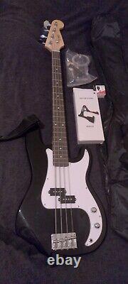 3rd AVE 4 String Electric Bass Guitar Black And White Amp NOT Included