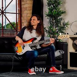 3rd Avenue Full Size 4/4 Electric Bass Guitar Beginner Pack Kit with 15W