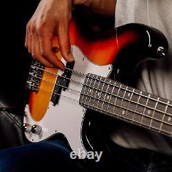 3rd Avenue Full Size 4/4 Electric Bass Guitar Beginner Pack Kit with 15W