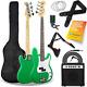 3rd Avenue Full Size 4/4 Electric Bass Guitar Beginner Pack Kit With 15w Tuner