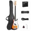 4/4 Electric Bass Guitar Kit For Beginners, Full Size Bass With 20w Amplifier