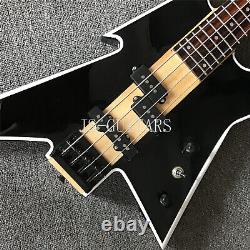 4 String Black Electric Bass Guitar Rosewood Fretboard Fast Ship Black Hardware