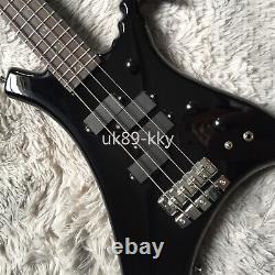 4 String Electric Bass Guitar Special Shape Black Fast Ship Rosewood Fretboard