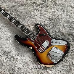 4 String Sunburst Heavy Relic Electric Bass Guitar Rosewood Fretboard Maple Neck