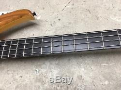 80s Washburn Status 1000 Series Headless Electric Bass Guitar Natural