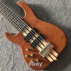 A14 Custom Solid Body Left-Handed Electric Bass Guitar Quilted Maple Top