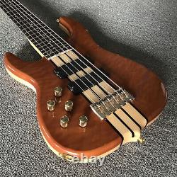 A14 Custom Solid Body Left-Handed Electric Bass Guitar Quilted Maple Top