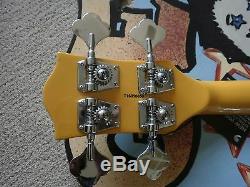 ANTORIA SHORT SCALE BASS GUITAR YELLOW New Yorker Les Paul Junior + case