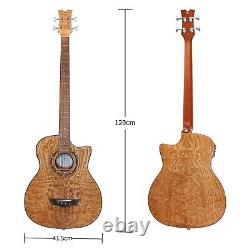 Acoustic Electric Bass Guitar 41'' Cutaway Electric Acoustic Bass 4 Strings WithEQ