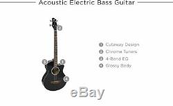 Acoustic Electric Bass Guitar 4 Strings Instrument 4 Band Equalizer Truss Rod