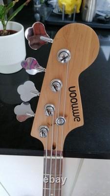 Ammoon Solid Wood 4 String JB Electric Bass Guitar