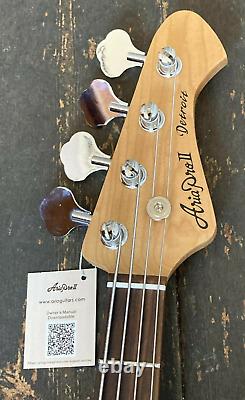 Aria Detroit 313 MK2 Electric Bass Guitar Open Pore Natural GREAT PRICE