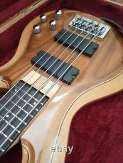 Aria Pro 11 5 string bass guitar used Beautiful Walnut