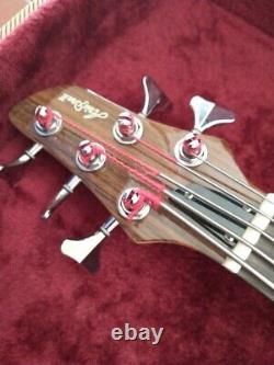 Aria Pro 11 5 string bass guitar used Beautiful Walnut