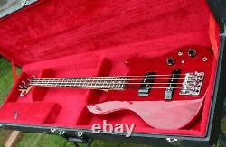 Aria Pro 2 Bass Guitar Mij Active/passive Pickups See Through Red Korean H Case