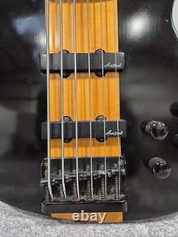 Aria Pro II 6 String Avante 24 Fret Electric Bass Guitar Black