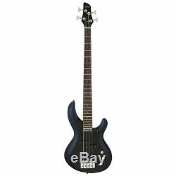 Aria Pro II IGB-STD Carved Top 4-String Electric Bass Guitar, Metallic Black