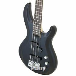 Aria Pro II IGB-STD Carved Top 4-String Electric Bass Guitar, Metallic Black