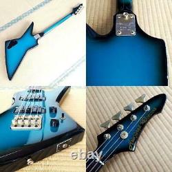 Aria Pro II ZZB Deluxe Blue Black Sunburst Used Electric Bass Guitar from JAPAN